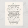 "I Know" Annie Johnson Flint Poetry Postcard