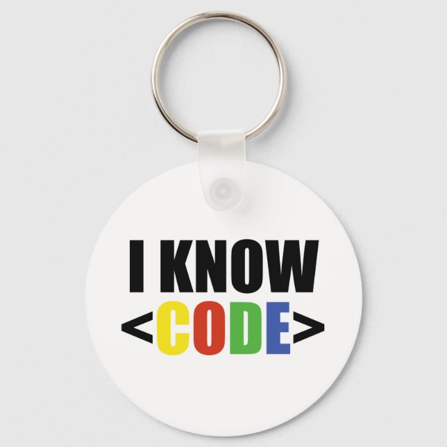 I Know CODE Keychain (Front)