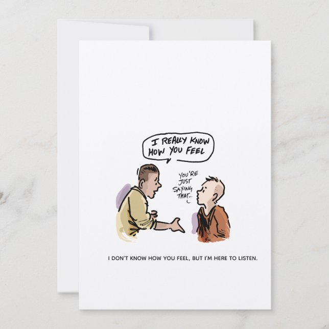 I know how you feel Funny Cancer Cartoon Postcard (Front)