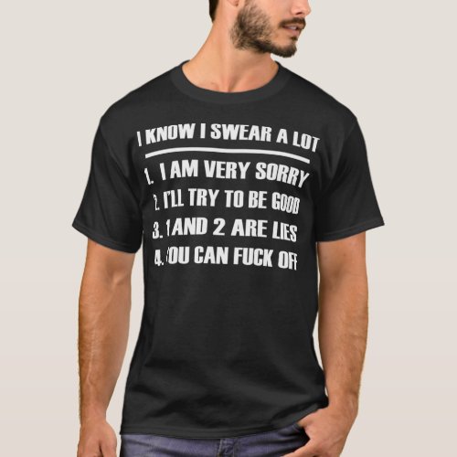 I know I swear a lot and Im sorry list Premium T_Shirt