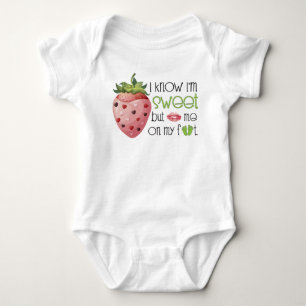 I know I'm Sweet, But Kiss Me on My Feet - No kiss Baby Bodysuit