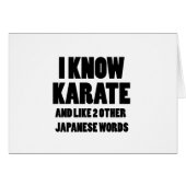 I know karate (Front Horizontal)