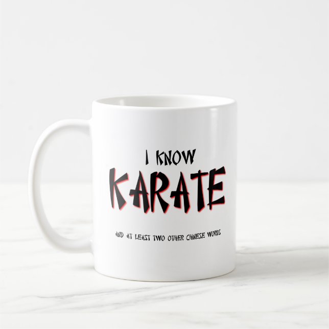 I Know Karate Funny Mug Humor (Left)