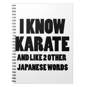 I know karate notebook