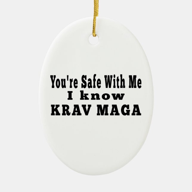 I know Krav Maga Ceramic Ornament (Front)
