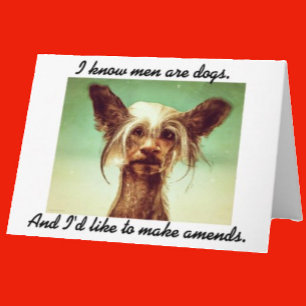 I Know Men Are Dogs Cute Funny  Card