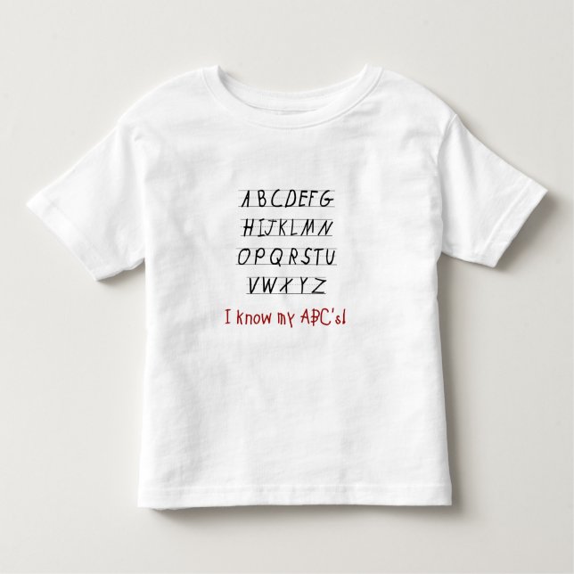 I Know My ABCs Toddler T-shirt (Front)
