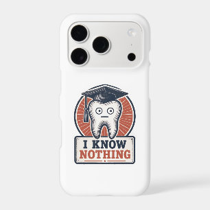 I Know Nothing Funny Tooth Meme iPhone 17 Pro Case