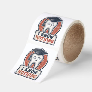 I Know Nothing Funny Tooth Meme Square Sticker