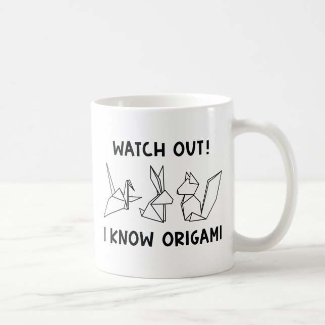 I Know Origami Coffee Mug (Right)