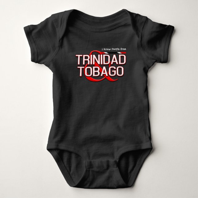 I Know People From Trinidad Baby Bodysuit (Front)