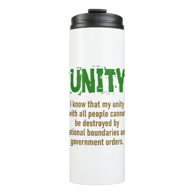 I Know That My Unity With All People - Unity Quote Thermal Tumbler (Front)