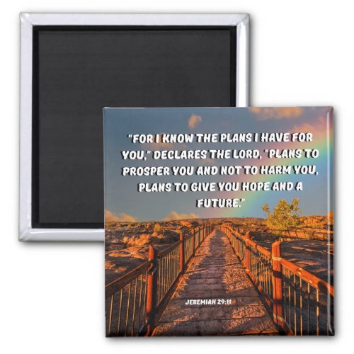 I Know The Plan Says God Jeremiah 2911 Christian Magnet