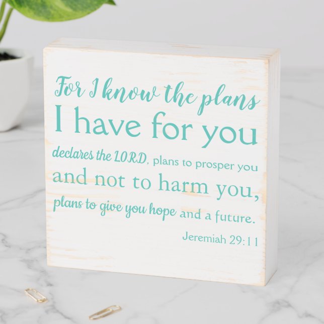 I know the plans Christian Wooden Box Sign (In Situ Horizontal)