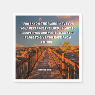 I Know The Plans Jeremiah 29:11 Bible Verse Napkins