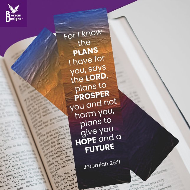 I KNOW THE PLANS Jeremiah 29:11 Christian Bookmarks (FOR I KNOW THE PLANS Jeremiah 29:11 Christian bookmark. Ideal book gift for people of faith.)