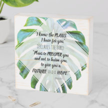 I Know The Plans Jeremiah 29:11 Monstera Leaves