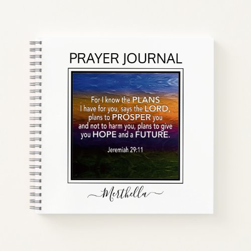 I KNOW THE PLANS Jeremiah 29 Prayer Journal