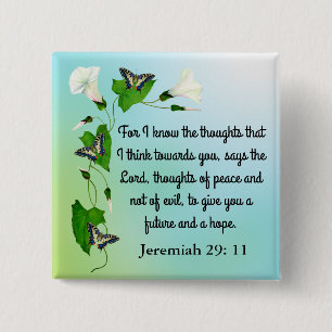 I know the thoughts that I think Bible Verse Button