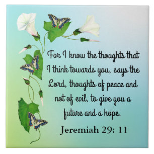I know the thoughts that I think Bible Verse Ceramic Tile