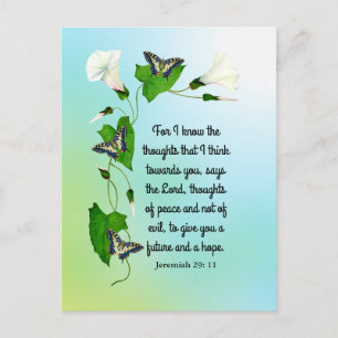  I know the thoughts that I think Bible Verse  Postcard
