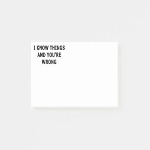 I Know Things Post-it Notes