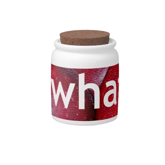 "I Know What I Love" – Apple-Themed Design Candy Jar (Front)