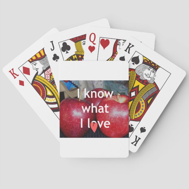 "I Know What I Love" – Apple-Themed Design Poker Cards (Back)