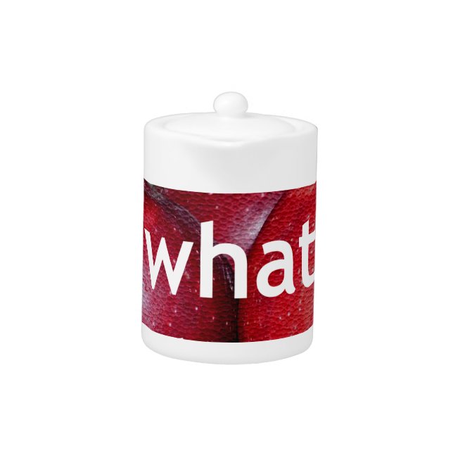 "I Know What I Love" – Apple-Themed Design Teapot (Front)