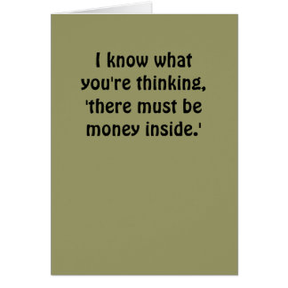 I know what you're thinking, 'there must be mon... cards