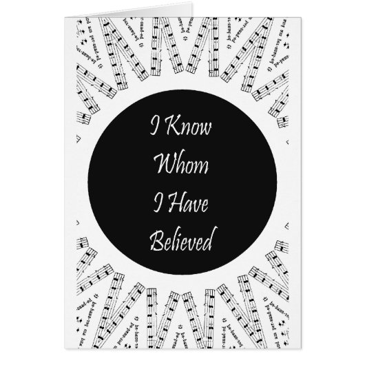 I Know Whom I Have Believed (Front)