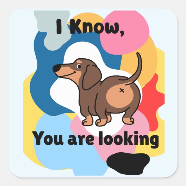 I Know You Are Looking Square Sticker (Front)