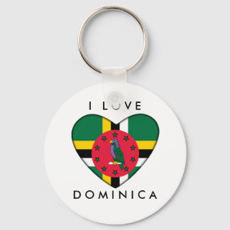 I L O V E, D O M I N I C A KEYCHAIN