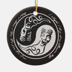 I Laugh I Cry Ceramic Ornament