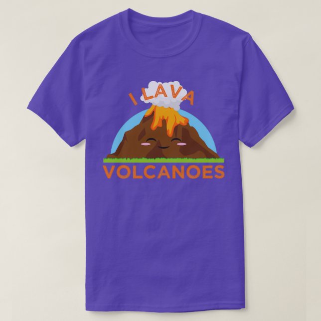 I Lava Volcanoes Geologists Mineralogy Crystal T-Shirt (Design Front)