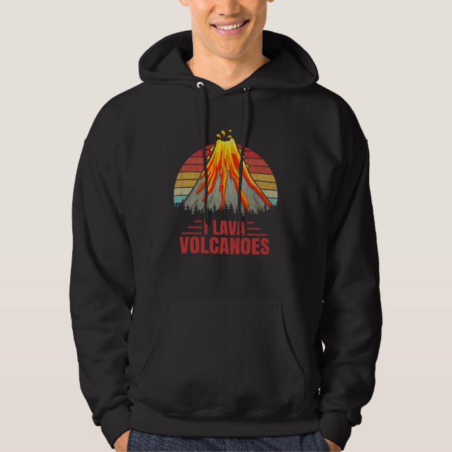 I Lava Volcanoes Geology Geologist Collector Graph Hoodie (Front)