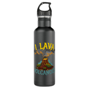 I Lava Volcanoes Volcano Geologist Stainless Steel Water Bottle