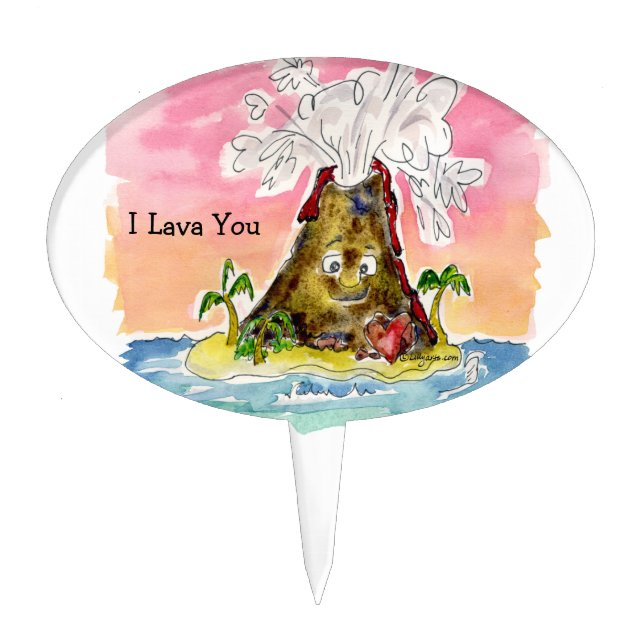 I Lava You Cake Topper (Front)