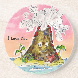 I Lava You Drink Coaster