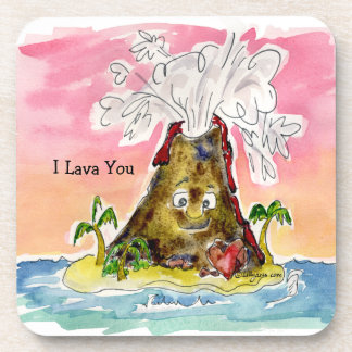 I Lava You Drink Coaster