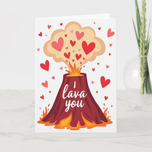 I Lava You Funny Valentine Card (Front)