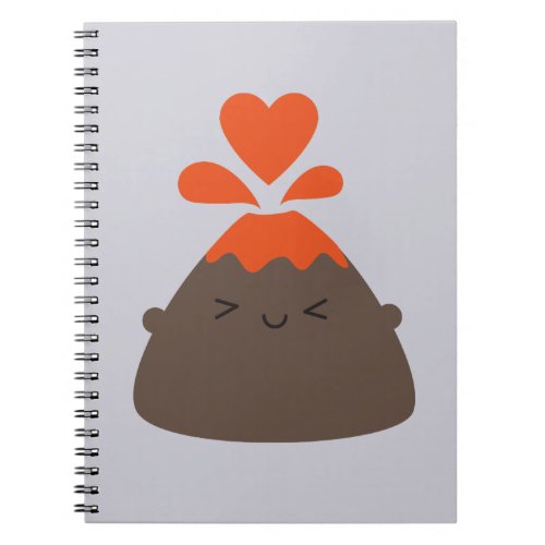 I Lava You Kawaii Volcano Notebook