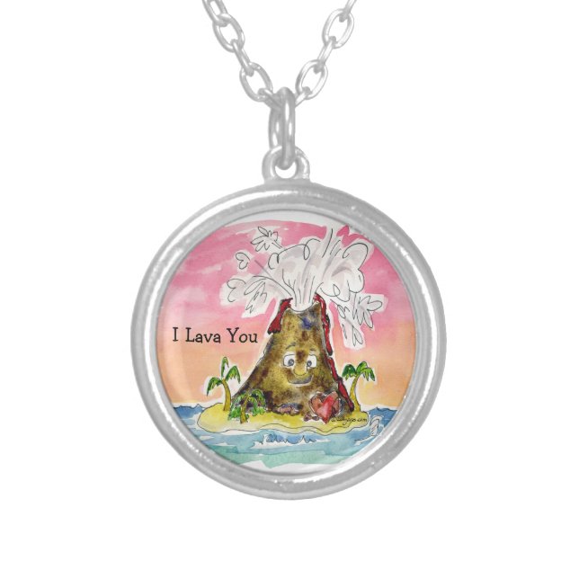 I Lava You Silver Plated Necklace (Front)