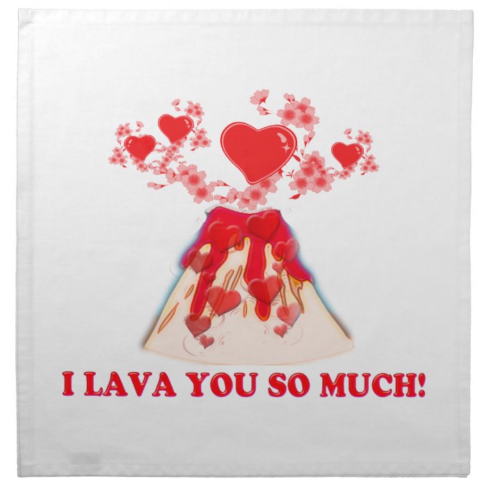 I Lava You So Much Printed Napkins