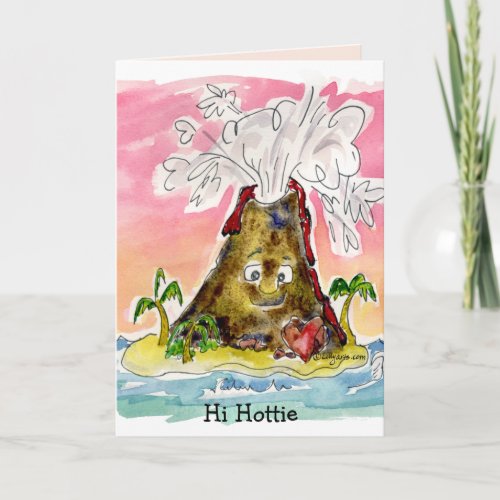 I Lava You Volcano Valentine Card