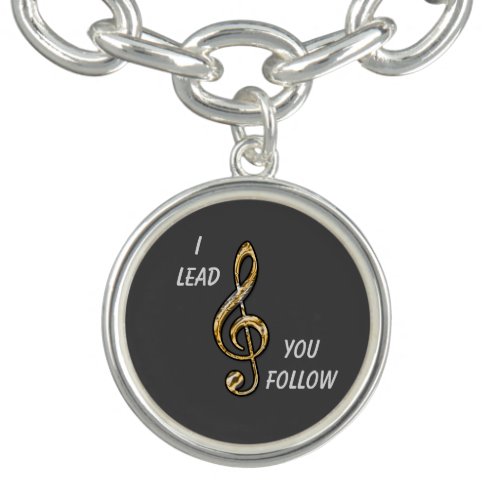 I Lead You Follow Clef Symbol Musical Leader Bracelet