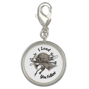 I Lead You Follow Vintage Band Instruments Music Charm