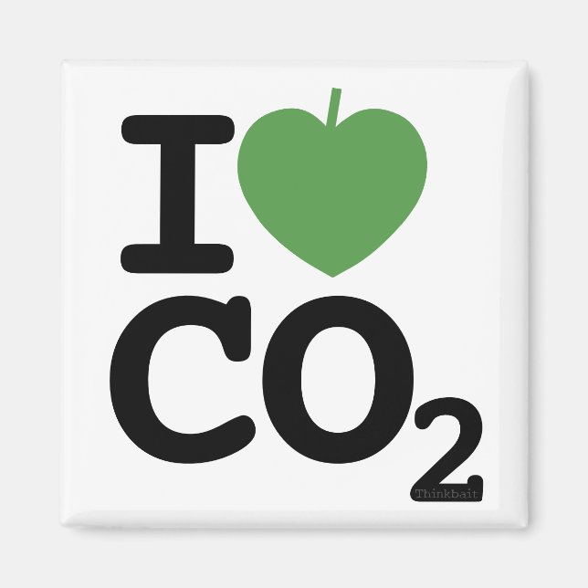 I Leaf CO2 - I love Carbon Dioxide fridge Magnet (Front)