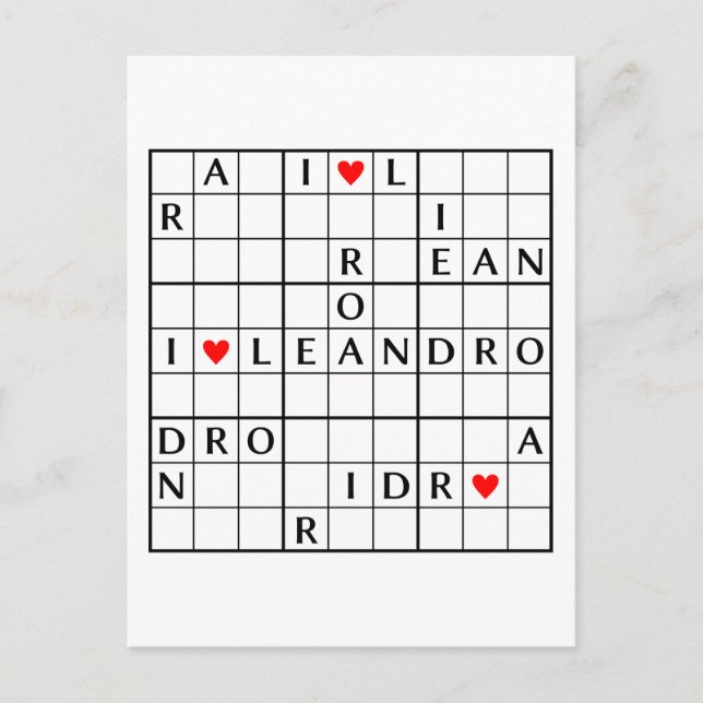 I♥LEANDRO POSTCARD (Front)