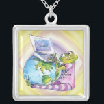 I Leap, therefore I am Silver Plated Necklace<br><div class="desc">Social media has provided us opportunity to meat people in other parts of the world so easily. Some of them are fellow Leap Day babies too!</div>